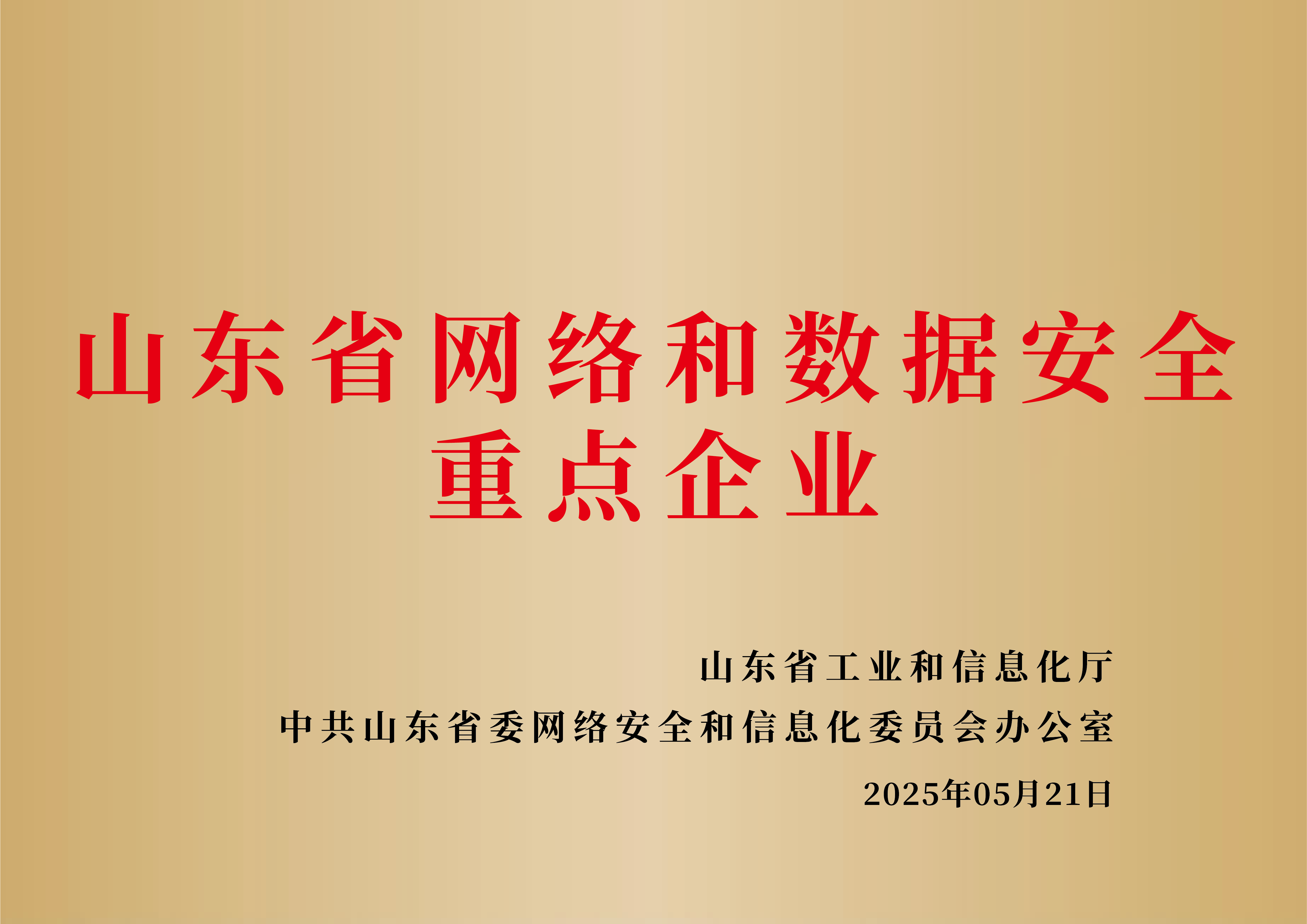 山东省网络和数据安全重点企业